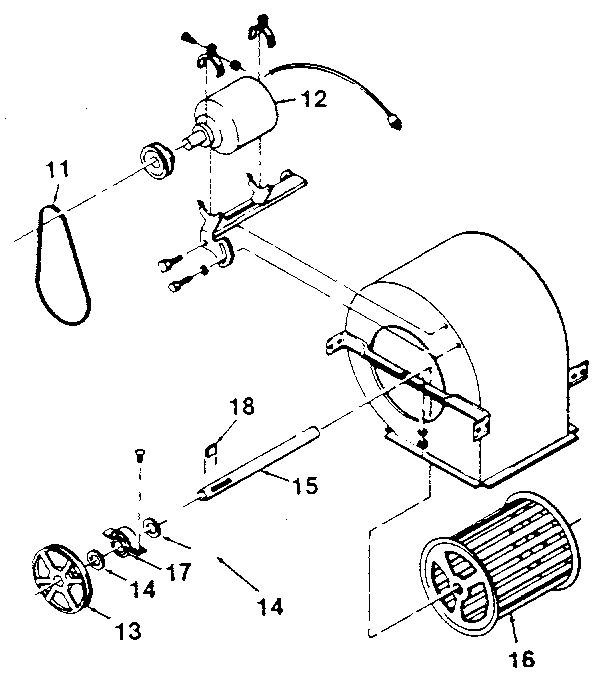Arvin ED330C blower assembly diagram