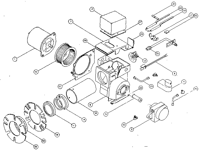 Yukon U-90-0-03 hs burner ultima ex-95 (231-015) diagram