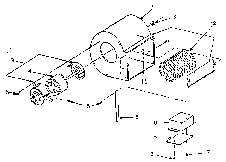 Yukon U-90-0-03 blower assembly (rd10131 v) diagram