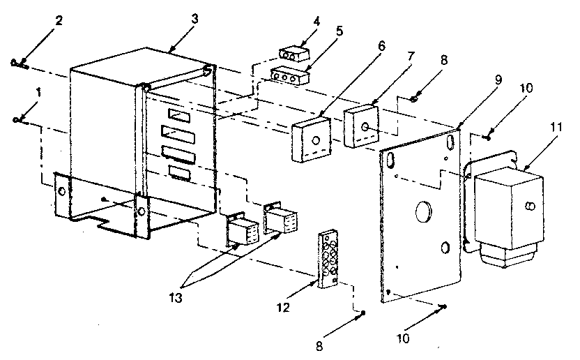 Yukon U-90-0-03 electric control box ass'y (burner) (10172100) diagram