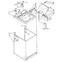 Kenmore 11081878800 top and cabinet parts diagram