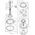 Kenmore 11081878800 agitator, basket and tub parts diagram