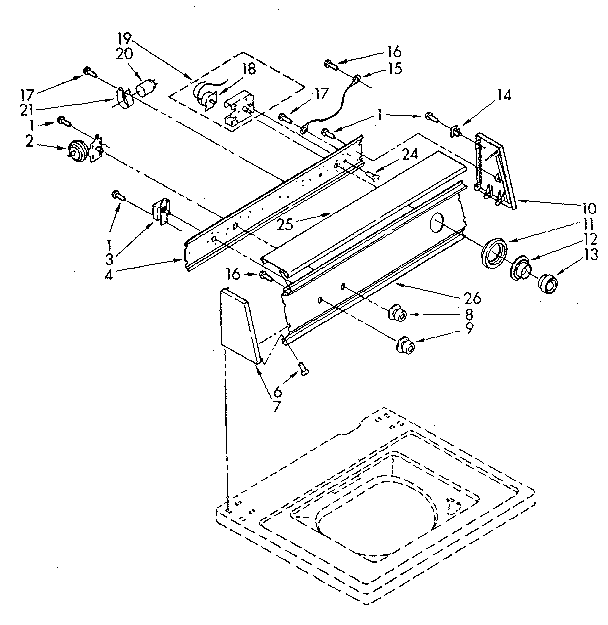 Kenmore 11082467310 console panel parts diagram