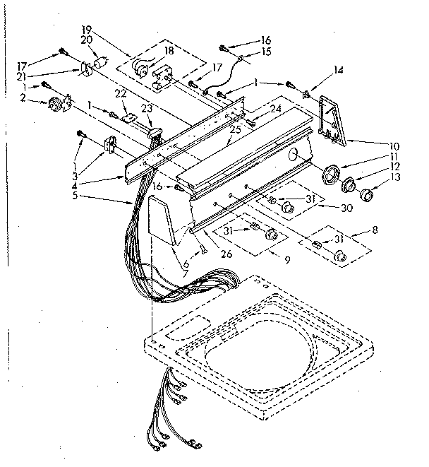Kenmore 11082683730 control panel parts diagram