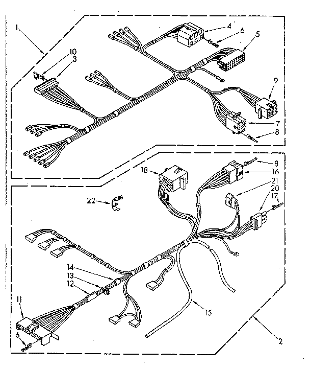 Kenmore 11082683730 wiring harness parts diagram