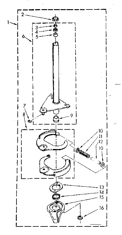 Kenmore 11082683730 brake and drive tube parts diagram