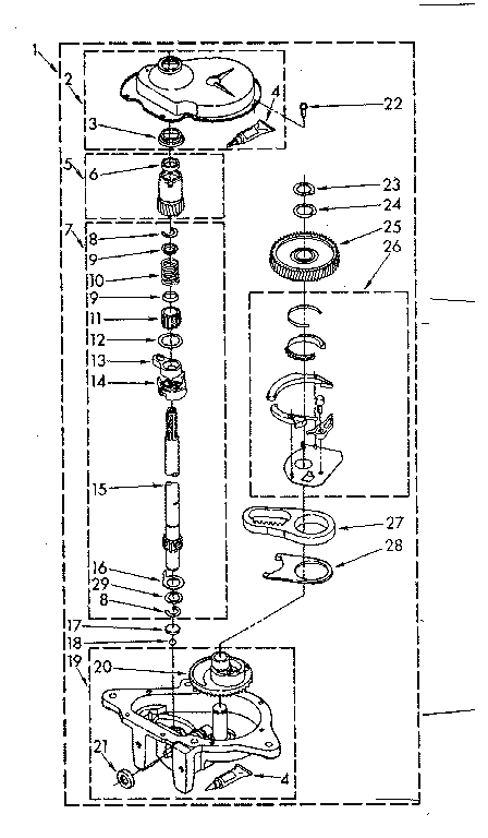 Kenmore 11082683730 gearcase parts diagram