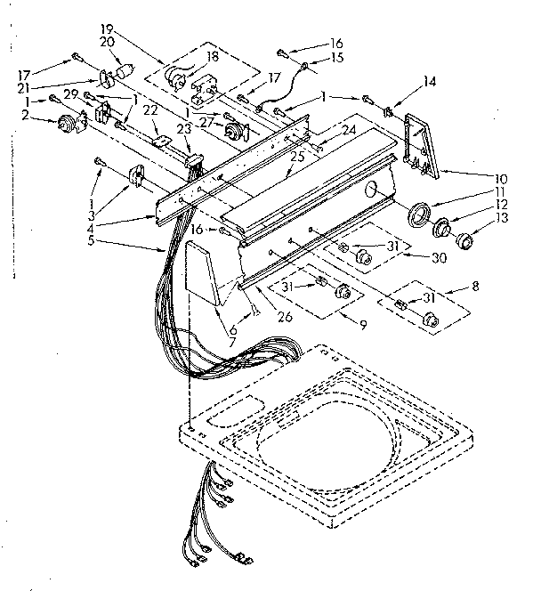Kenmore 11082692640 control panel parts diagram