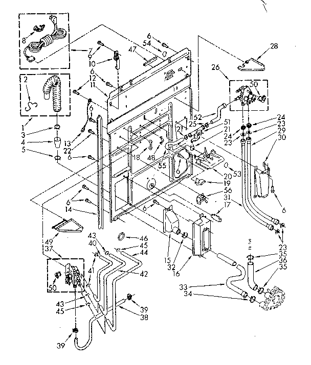 Kenmore 11082692640 rear panel parts diagram