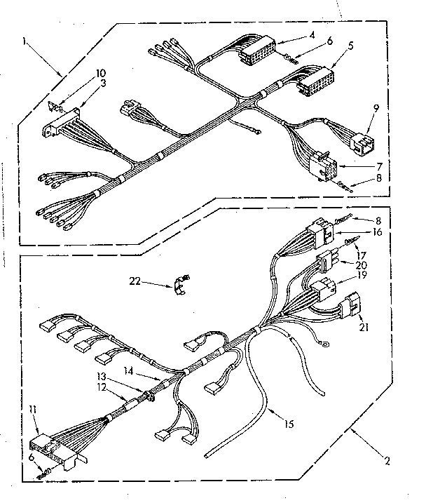 Kenmore 11082692640 wiring harness parts diagram