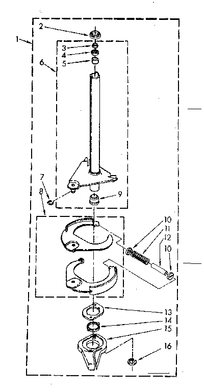 Kenmore 11082692640 brake and drive tube parts diagram
