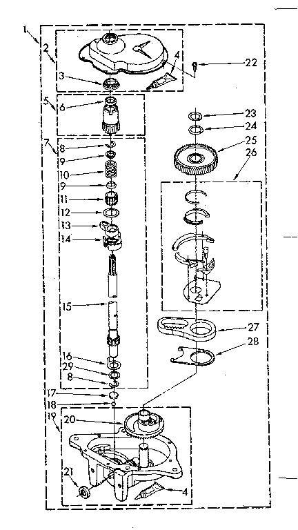 Kenmore 11082791620 gearcase parts diagram