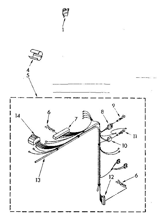 Kenmore 11082870300 wiring harness parts diagram