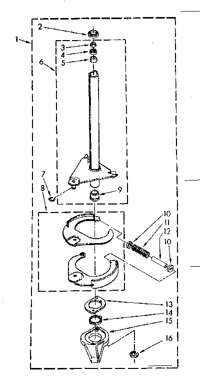 Kenmore 11082870300 brake and drive tube parts diagram