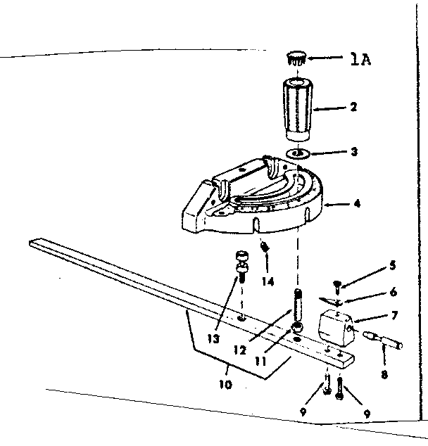 Craftsman 113298141 miter gauge assembly diagram