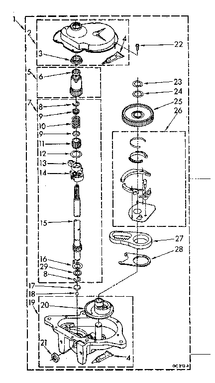 Kenmore 11082872300 gearcase parts diagram
