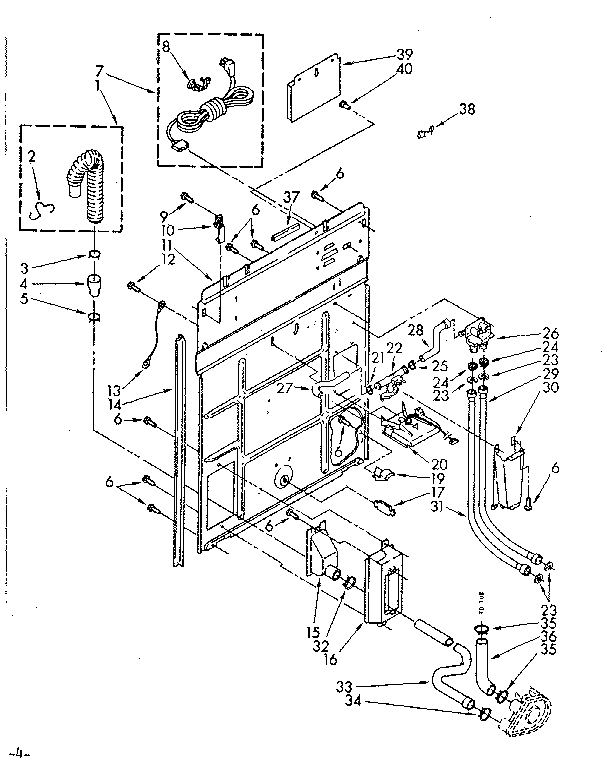 Kenmore 11082880700 rear panel parts diagram