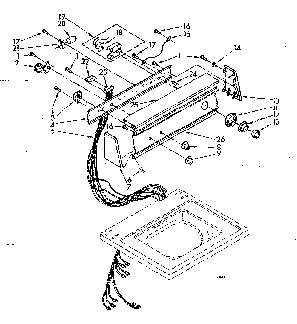 Kenmore 11082883600 console panel parts diagram