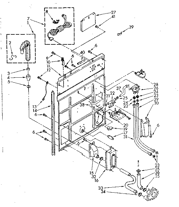 Kenmore 11082883600 rear panel parts diagram