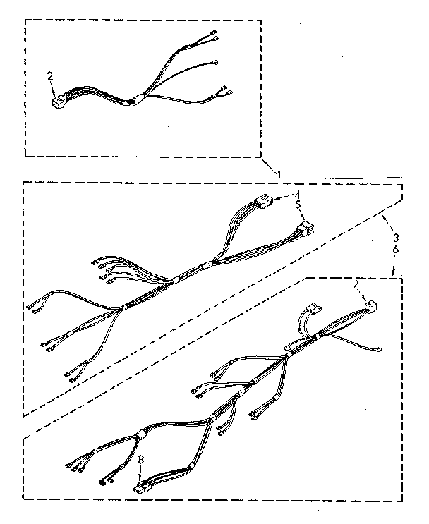 Kenmore 11087405810 wiring harness parts diagram