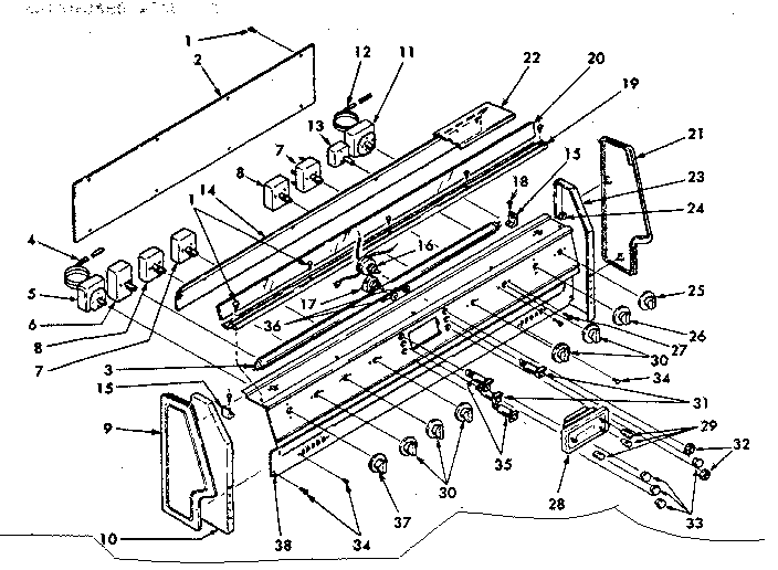 Kenmore 6289487611 backguard assembly diagram