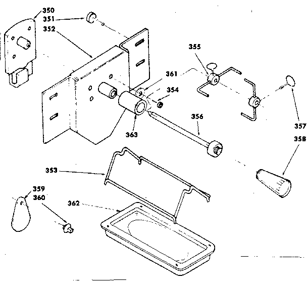 Kenmore 6289487710 optional rotisserie kit diagram