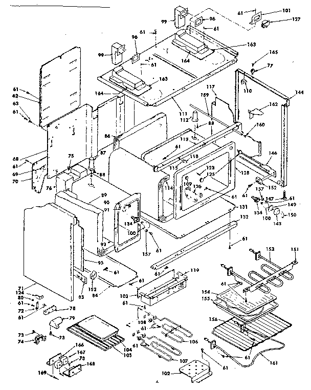 Kenmore 6289487811 body assembly diagram