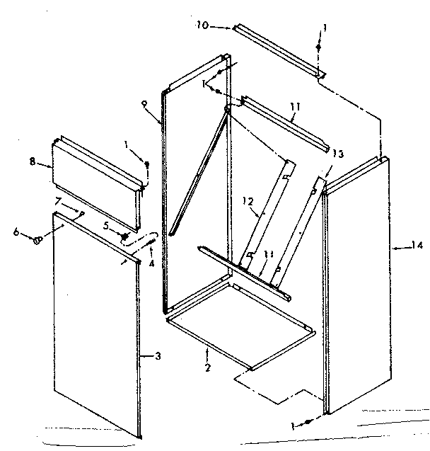 Kenmore 867775260 cabinet diagram