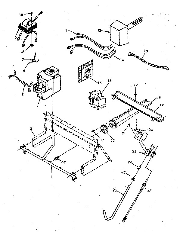 Kenmore 867775260 gas burners and manifold diagram
