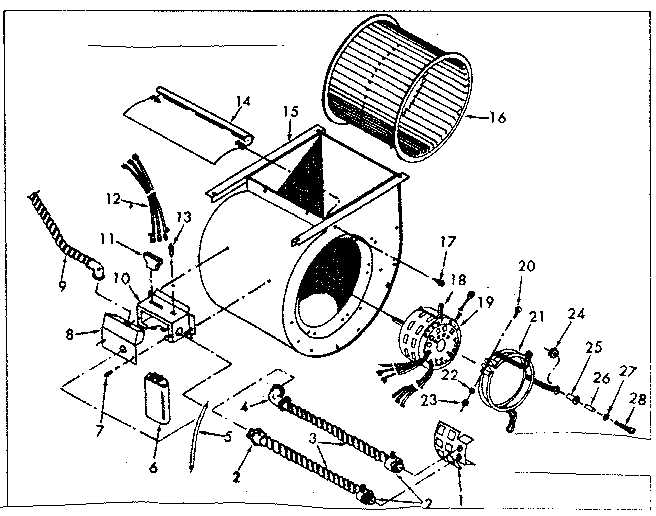 Kenmore 867775260 blower assembly diagram