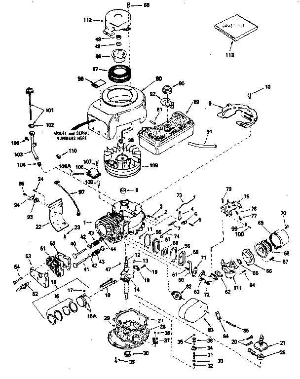 Craftsman 502255623 engine diagram