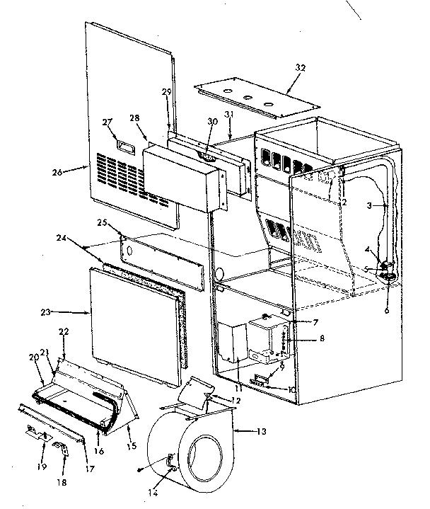 ICP NUGK125DK02 non-functional replacement parts diagram