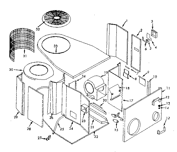 ICP NPHCB36AK03 non-functional replacement parts diagram