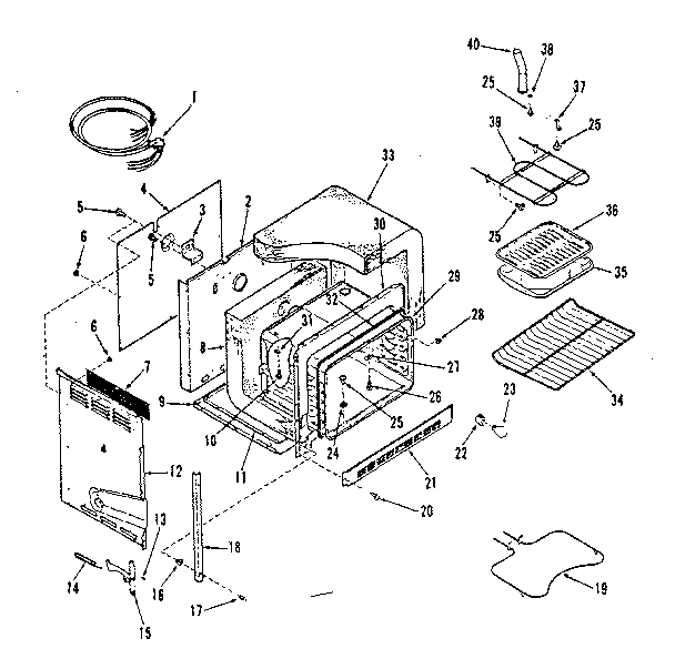 Kenmore 9114548692 body section diagram