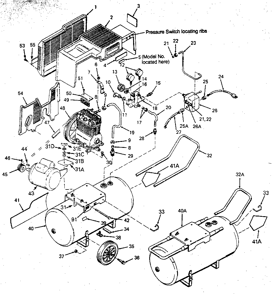 Craftsman 919156621 air compressor diagram