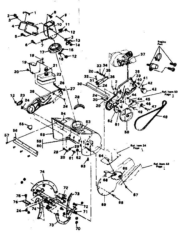 Craftsman 536884310 auger housing assembly diagram