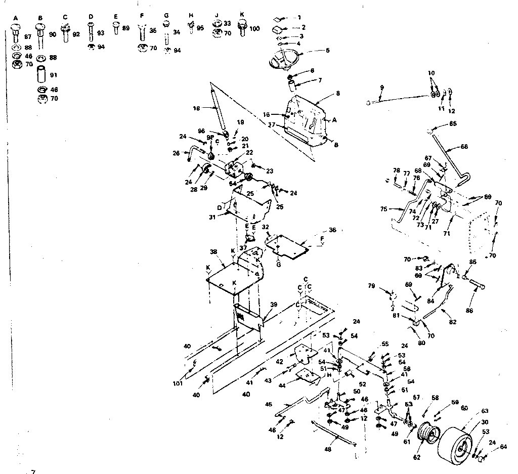 Craftsman 917254361 steering assembly diagram