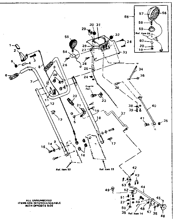 Craftsman 8874 handle assembly diagram