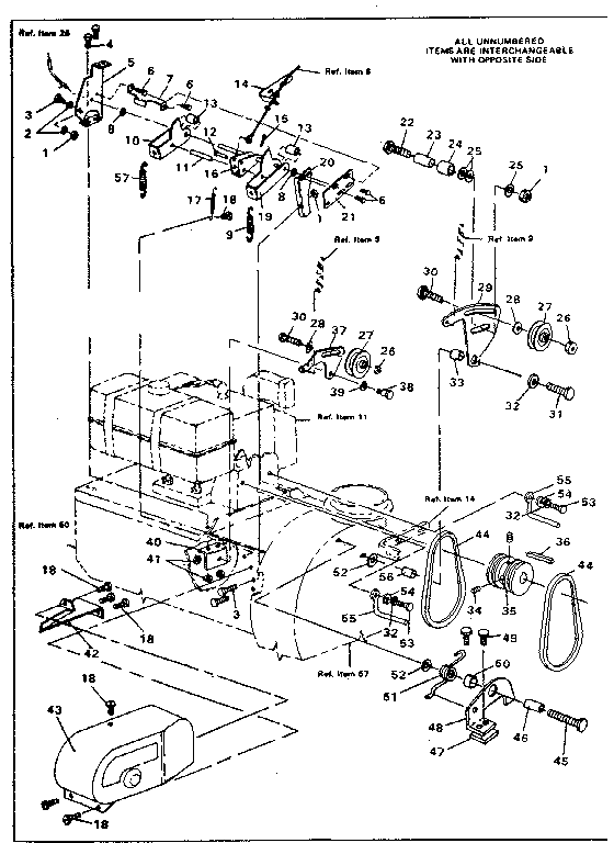 Craftsman 8874 selector/impeller and auger diagram