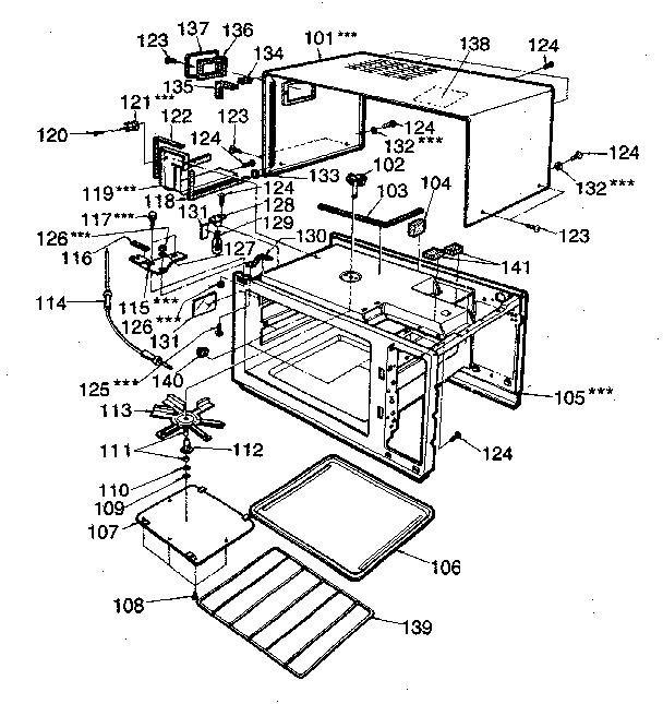Kenmore 7218883680 cabinet parts diagram