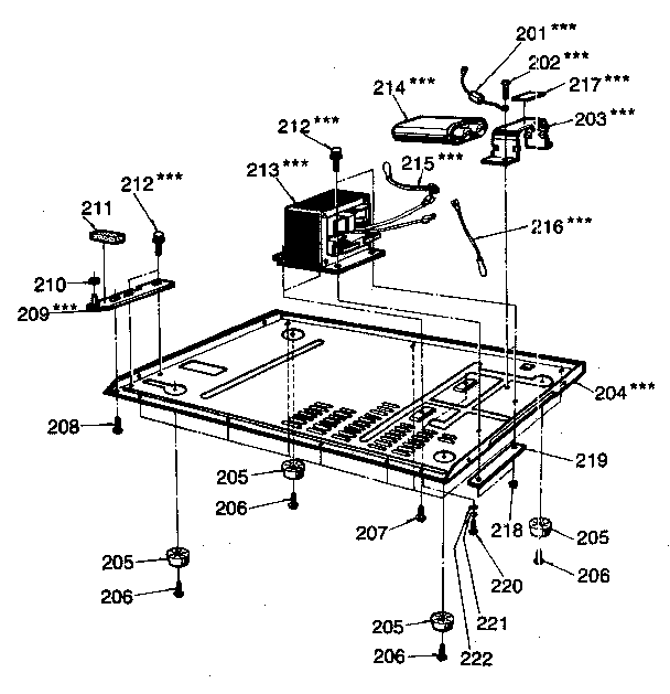 Kenmore 7218883680 microwave parts diagram