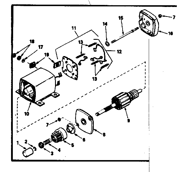 Craftsman 917254244 starter motor no. 33605 diagram