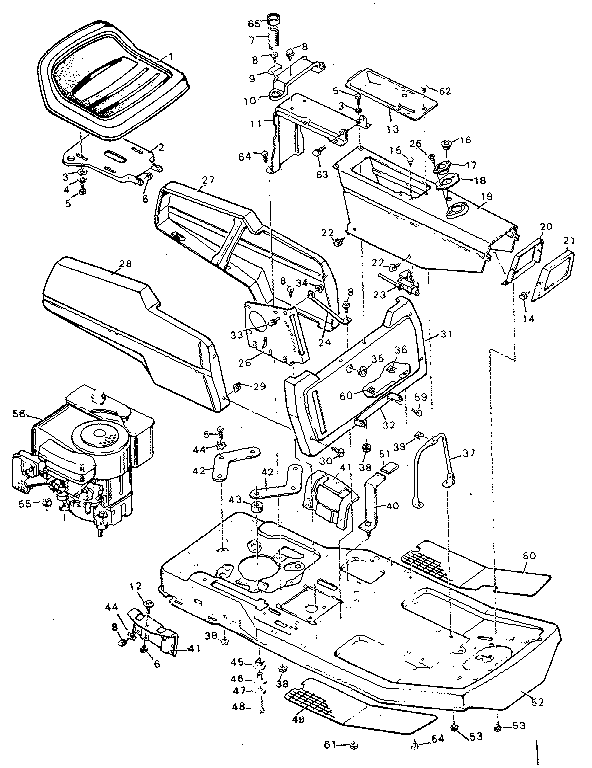 Craftsman 502255634 body chassis diagram