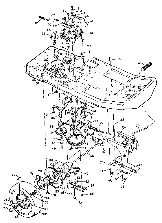 Craftsman 502255634 drive system diagram
