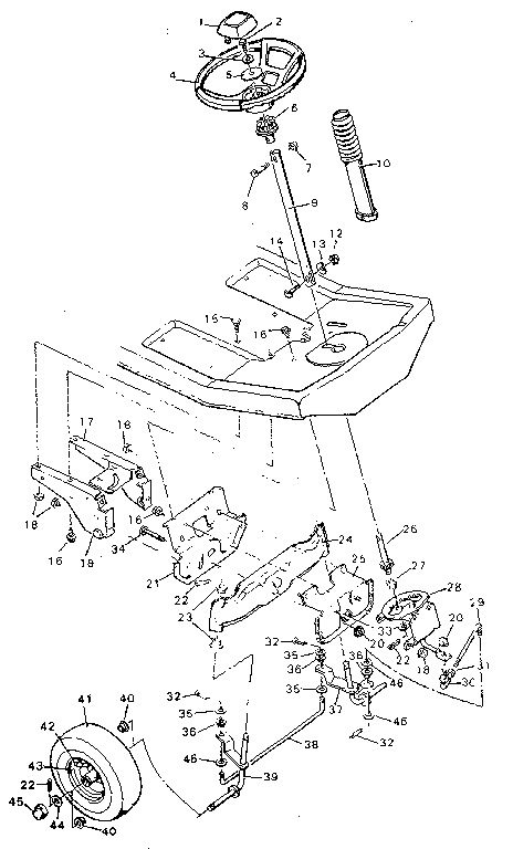 Craftsman 502255634 steering system diagram