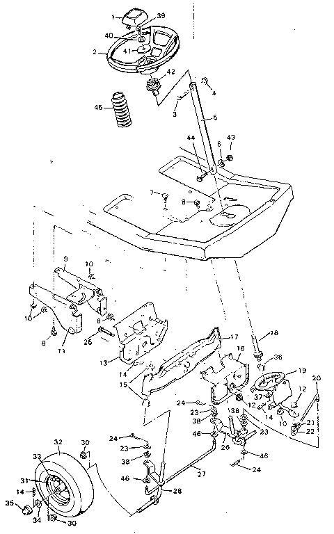 Craftsman 502255654 steering system diagram