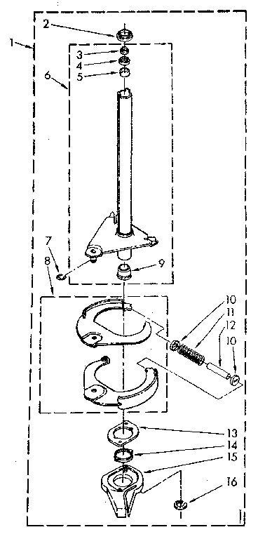 Kenmore 11082477110 brake and drive tube parts diagram
