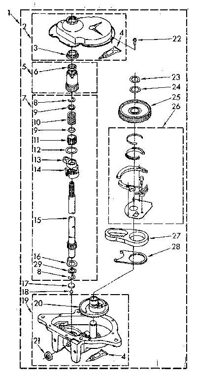 Kenmore 11082477110 gearcase parts diagram