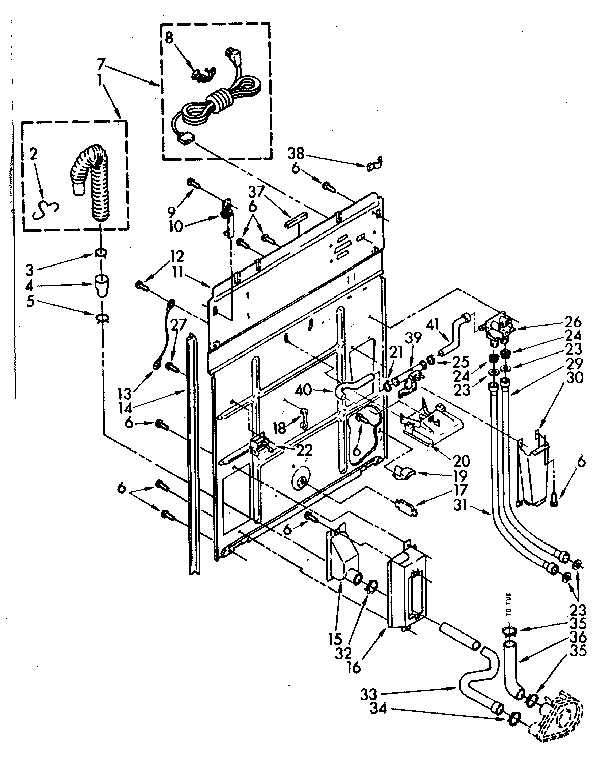 Kenmore 11082681720 rear panel parts diagram