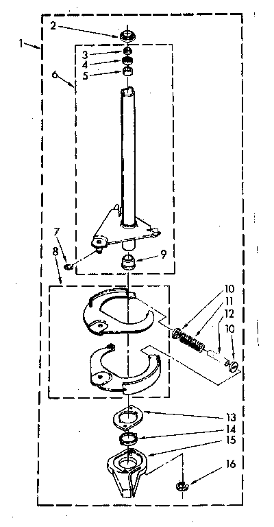 Kenmore 11082681720 brake and drive tube parts diagram